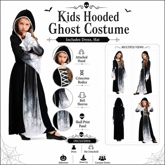 Girls Magic Skeleton Princess Halloween Costume - product image 2
