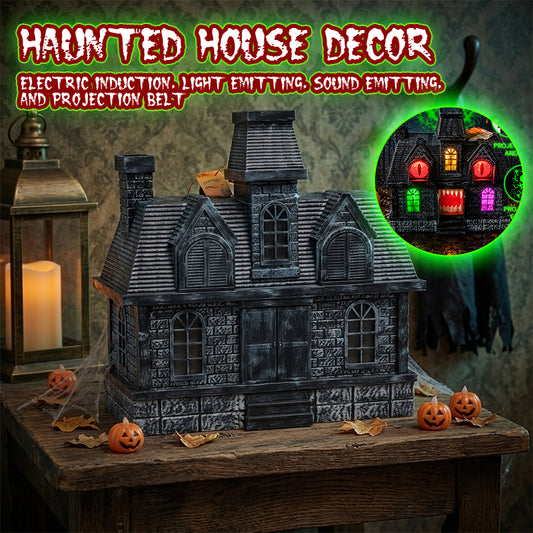 14 In Haunted House with Ghost Projection, Lights & Sound – Halloween Decor