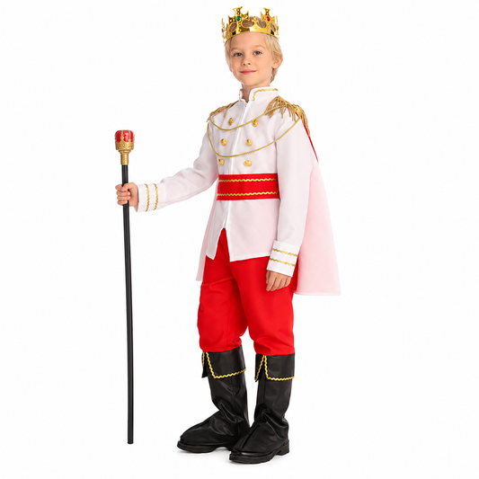 Boys Red White Royal Prince Halloween Costume - product image 2