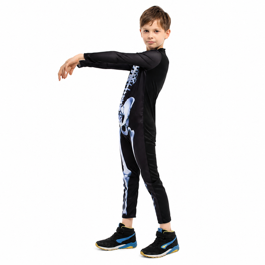 Boys Skeleton Jumpsuit Halloween Costume - product image 2