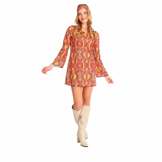 Women's 80s Colorful Dress Halloween Costume - product image 2