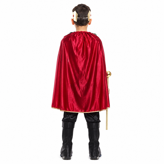 Boys Royal King Halloween Costume – Classic Cape & Crown Set - product image 2
