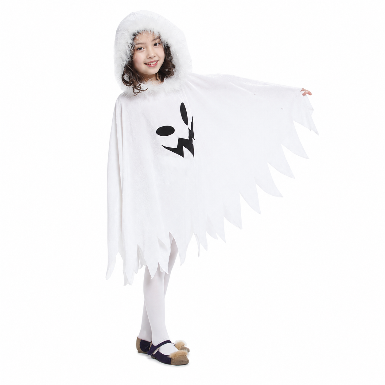Kids Hooded Ghost Cape Halloween Costume - product image 5