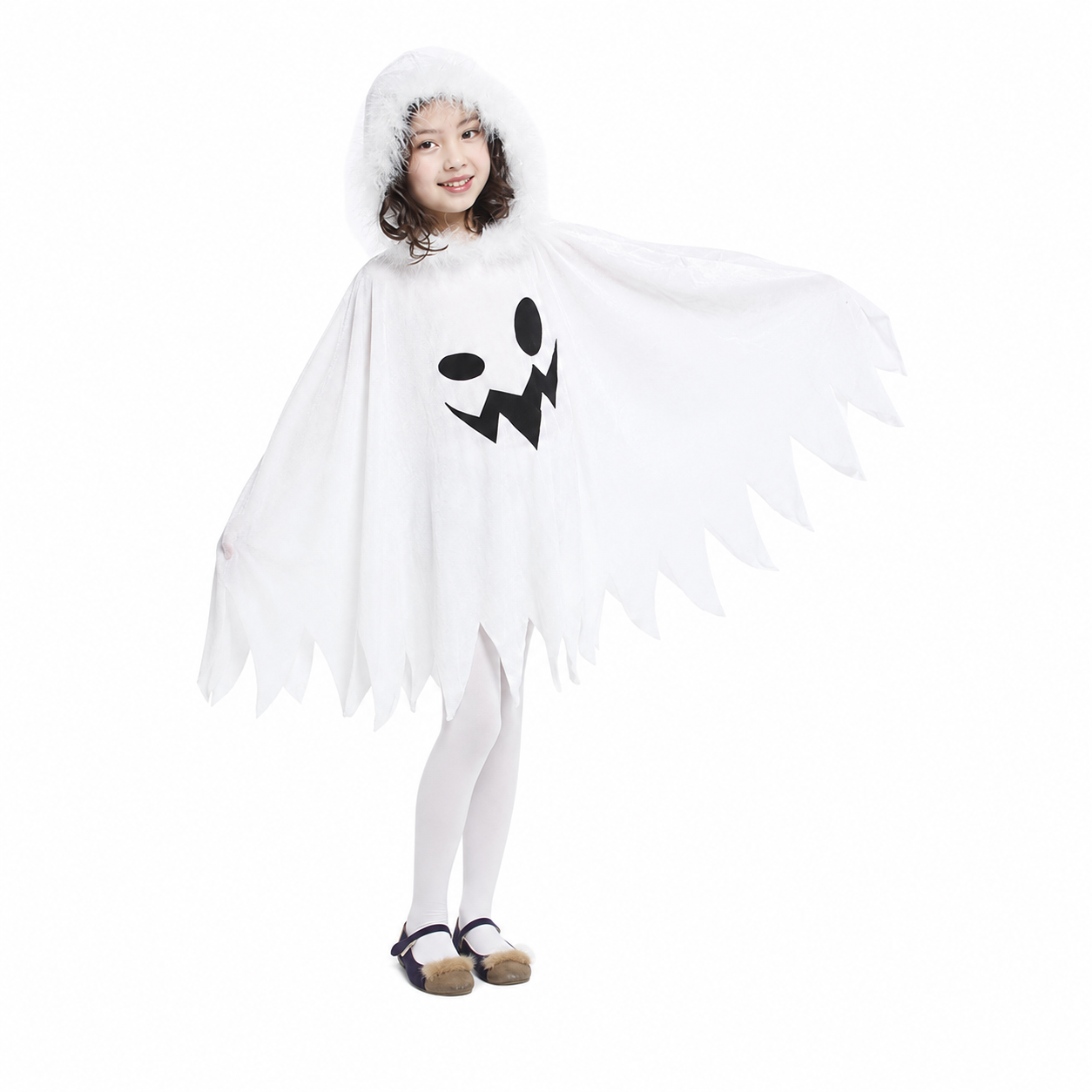Kids Hooded Ghost Cape Halloween Costume - product image 1
