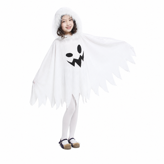 Kids Hooded Ghost Cape Halloween Costume - product image 1