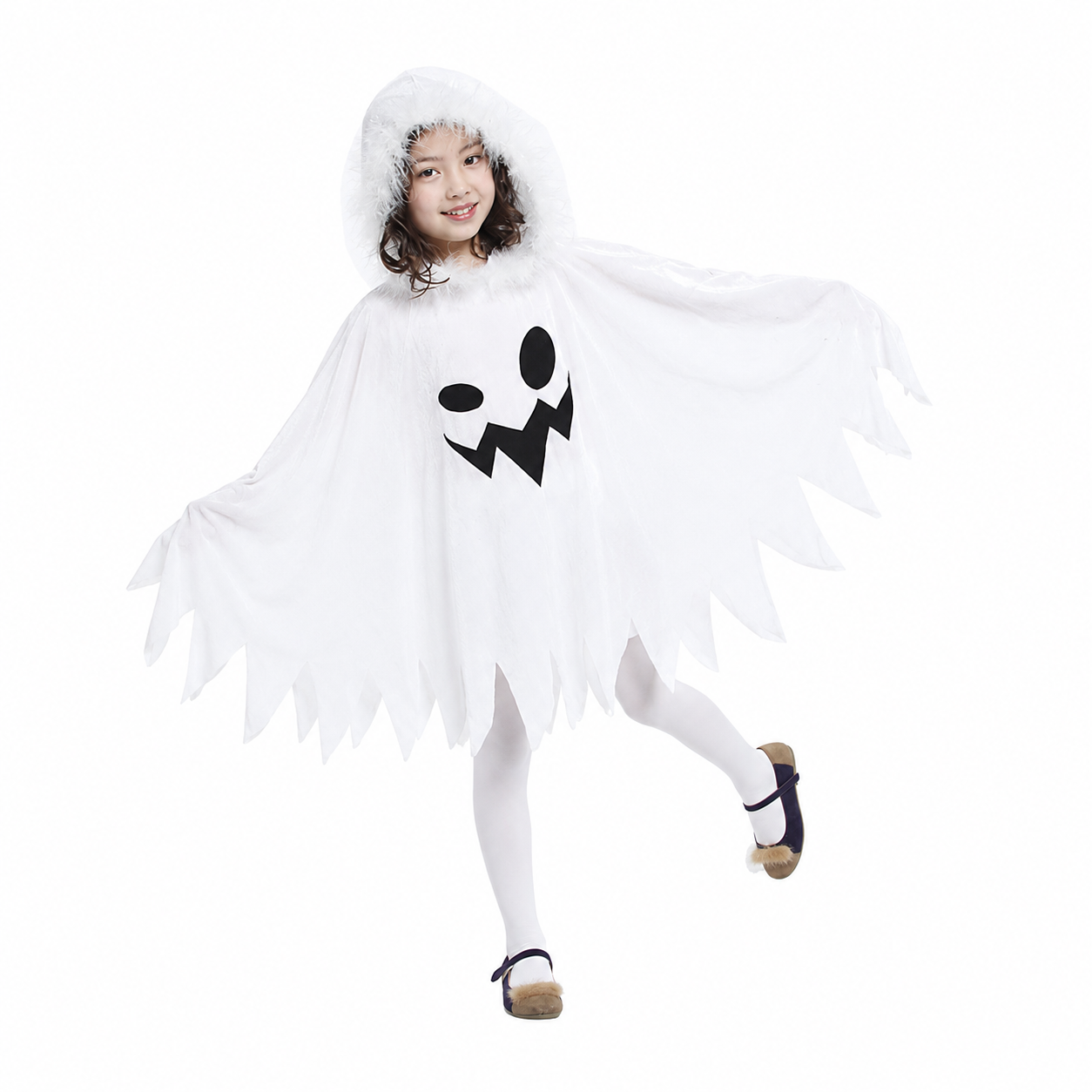 Kids Hooded Ghost Cape Halloween Costume - product image 4