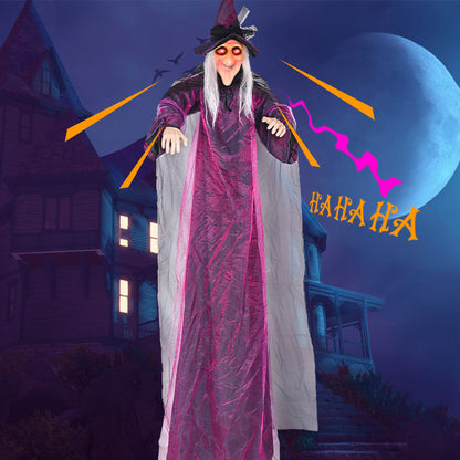 Life-Size Sound-Activated Witch with Moving Mouth, Light-Up Eyes & Sound