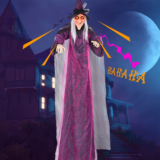 Life-Size Sound-Activated Witch with Moving Mouth, Light-Up Eyes & Sound