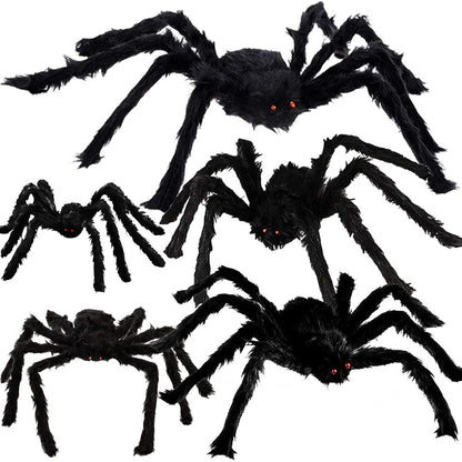 Black Fuzzy Spider Halloween Decoration