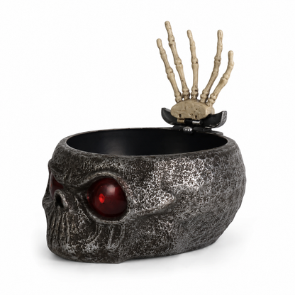 Pumpkin Candy Bowl with Popping Hand – Halloween Prank Prop with Light-Up & Sound Effects, Battery-Operated - product image 4