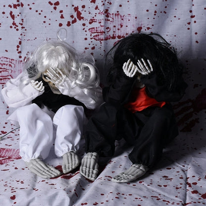 Crying Ghost Halloween Decoration – Light-Up Hanging Prop with Spooky Sound Effects, Battery-Operated - product image 3