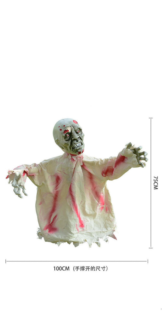 Large Swaying Ghost – Sound-Activated Halloween Prop with Light-Up & Sound Effects, Battery-Operated - product image 2