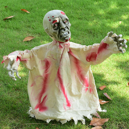 Large Swaying Ghost – Sound-Activated Halloween Prop with Light-Up & Sound Effects, Battery-Operated - product image 4