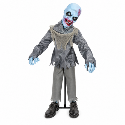 37 In Swaying Zombie with Head Motion & Sound – Tabletop Halloween Prop – alternate product view 2