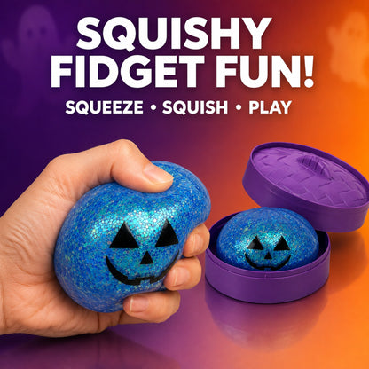 Pumpkin squishy designed for squeeze and fidget play