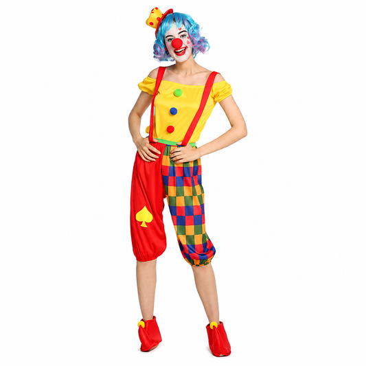 Women's Clown Suspender Pants Halloween Costume - product image 1
