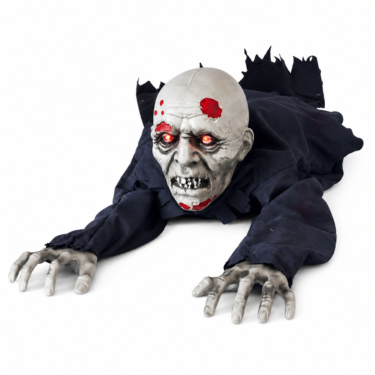 Sound-Activated Crawling Ghost in Grey Robe with Lights – Halloween Prop – alternate product view 5