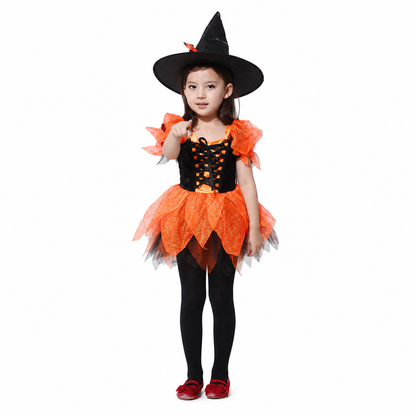 Girls Cute Chiffon Witch Halloween Costume - product image 1