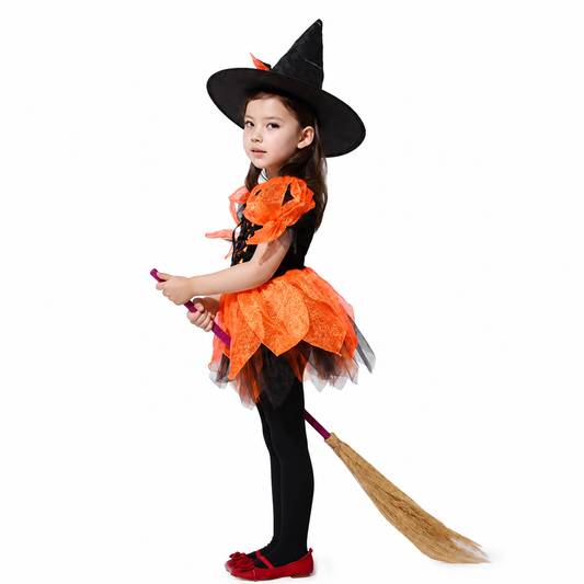 Girls Cute Chiffon Witch Halloween Costume - product image 2