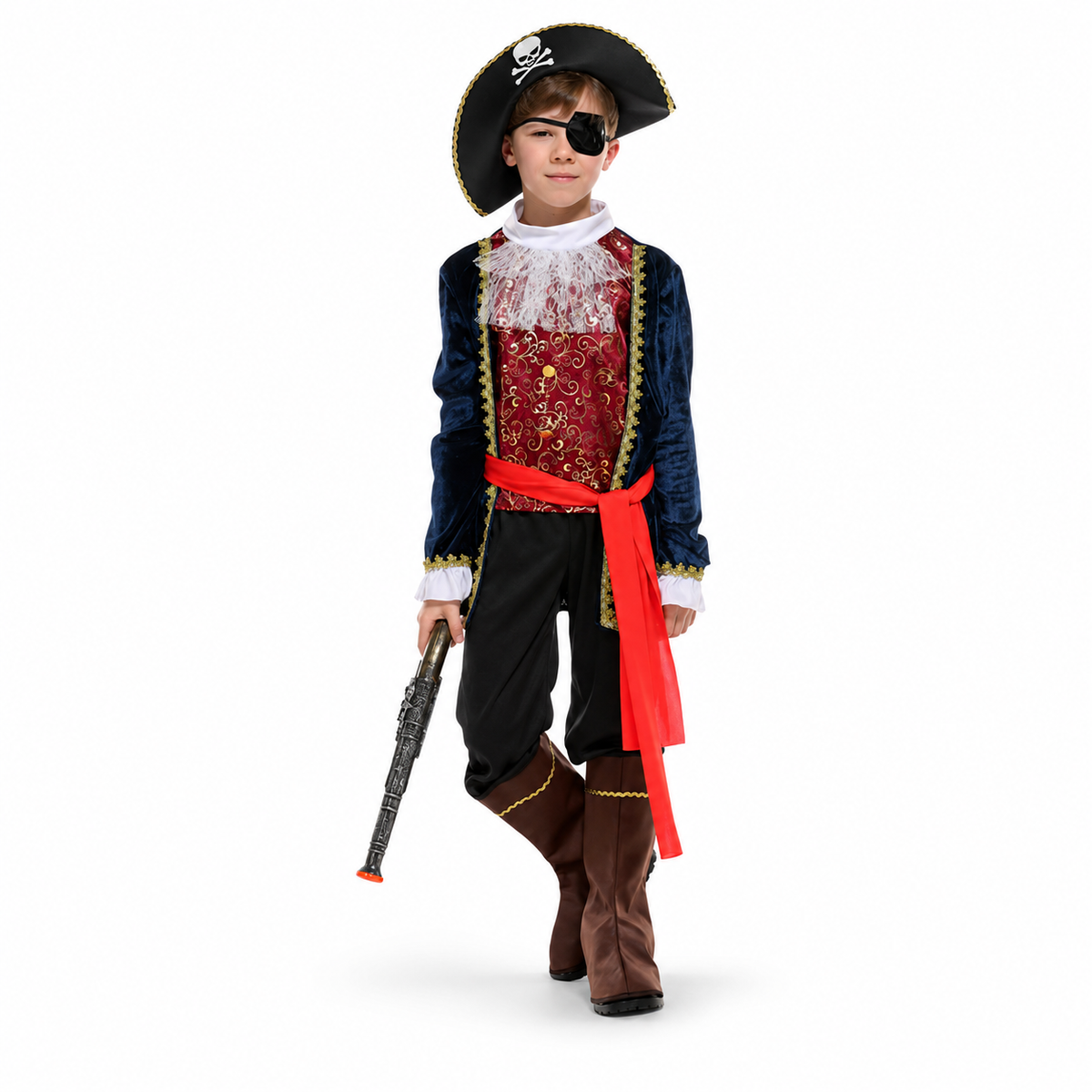 Boys Deluxe Blue Pirate Prince Halloween Costume - product image 1