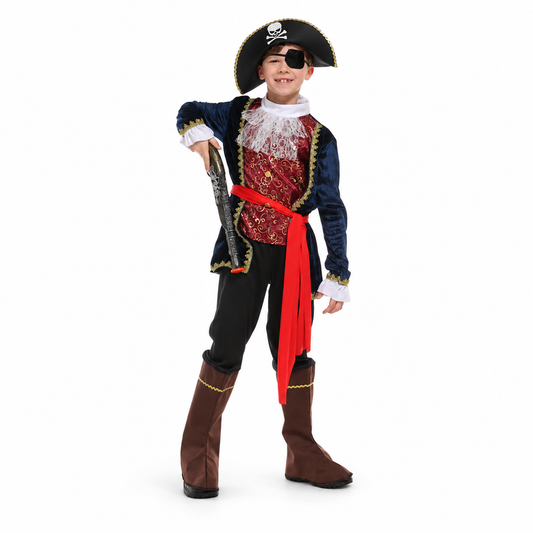 Boys Deluxe Blue Pirate Prince Halloween Costume - product image 2