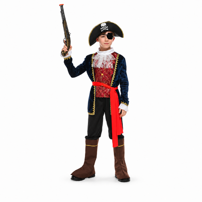Boys Deluxe Blue Pirate Prince Halloween Costume - product image 3