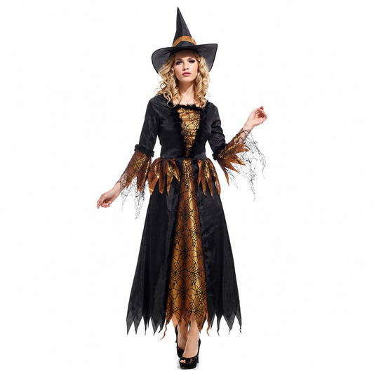 Women's Deluxe Gold Witch Halloween Costume - product image 1