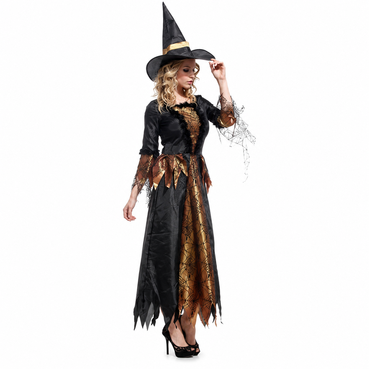 Women's Deluxe Gold Witch Halloween Costume - product image 4
