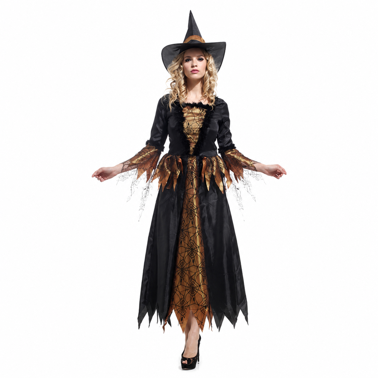 Women's Deluxe Gold Witch Halloween Costume - product image 5