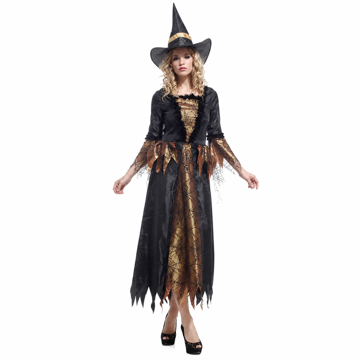 Women's Deluxe Gold Witch Halloween Costume - product image 6