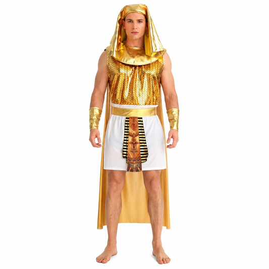 Men's Shiny Gold Warrior Halloween Costume - product image 1