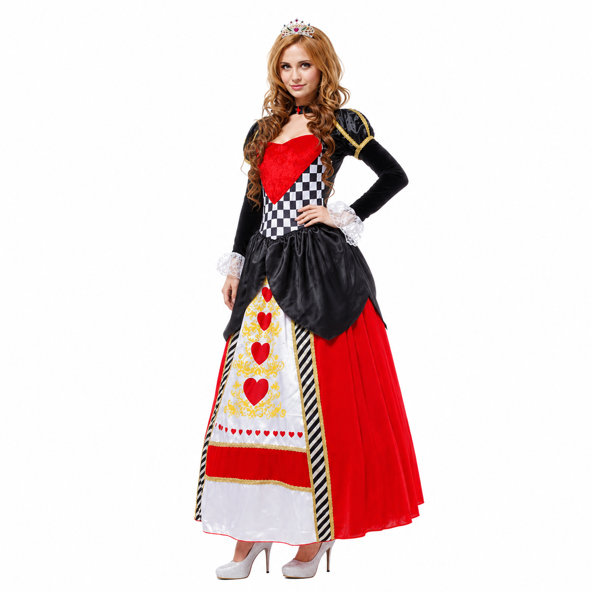 Women's Elegant Queen of Hearts Halloween Costume - product image 3
