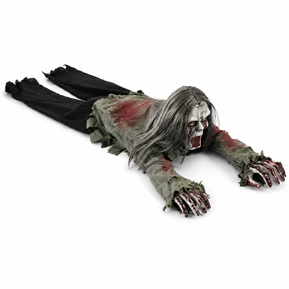 Sound-Activated Long-Haired Crawling Ghost with Lights – Halloween Prop – alternate product view 6