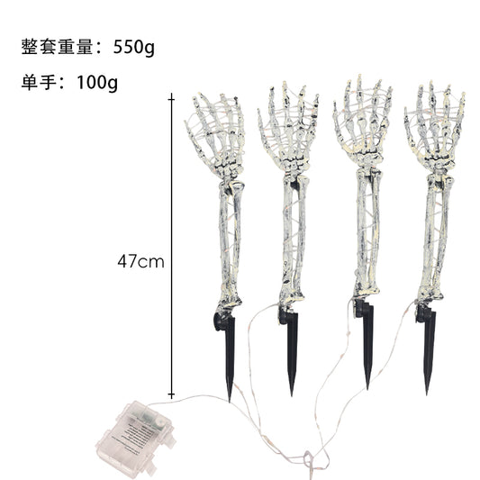 Four Hands Orange-Purple Color-Change Stake Set Halloween Decoration - product image 2