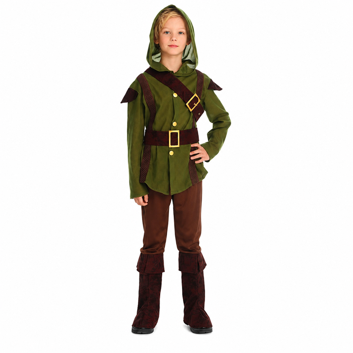 Boys Green Forest Ranger Halloween Costume - product image 4