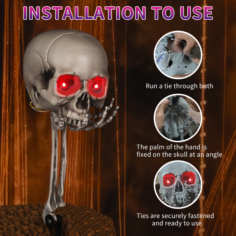 Ground Stake Hand Holding Head Halloween Decoration - product image 3