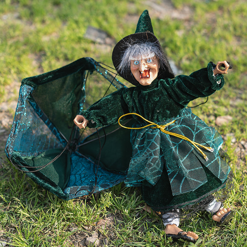 Kicking-Leg Parachute Ghost Halloween Decoration - product image 1