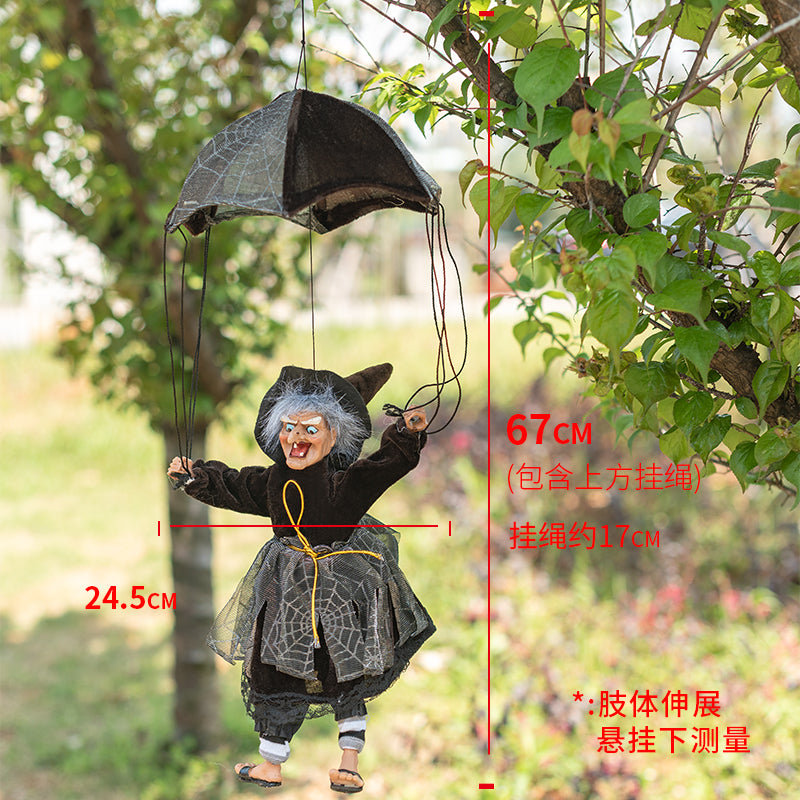 Kicking-Leg Parachute Ghost Halloween Decoration - product image 5