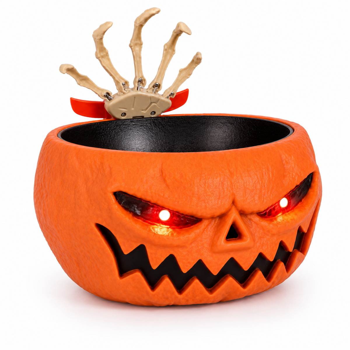 Pumpkin Candy Bowl with Popping Hand – Halloween Prank Prop with Light-Up & Sound Effects, Battery-Operated - product image 9