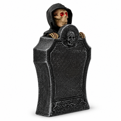 Animated Rising Tombstone with Red Light, Motion & Sound – Halloween Prop – alternate product view 4