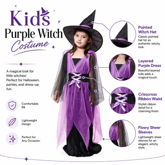Girls Mesh Witch Halloween Costume - product image 2