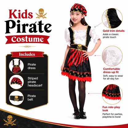 Girls Pirate Girl Halloween Costume - product image 1