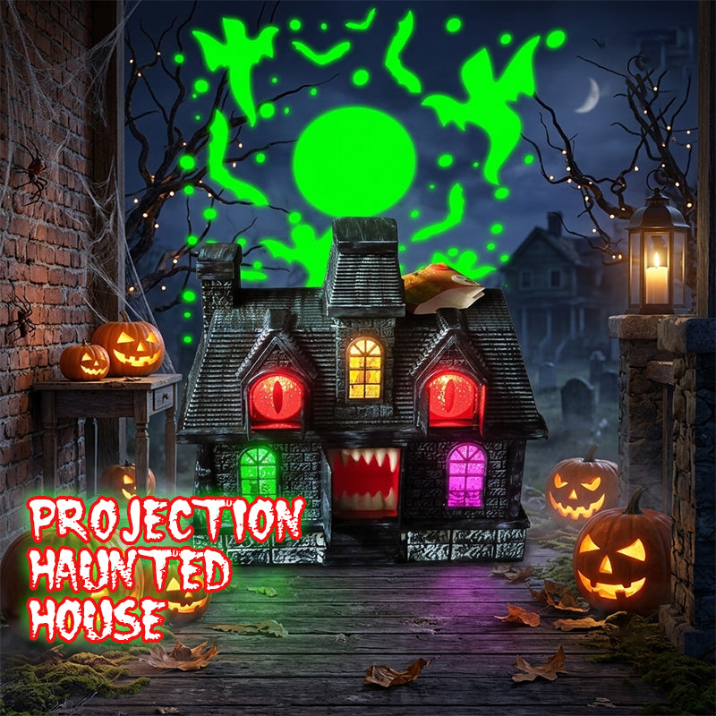 14 In Haunted House with Ghost Projection, Lights & Sound – Halloween Decor