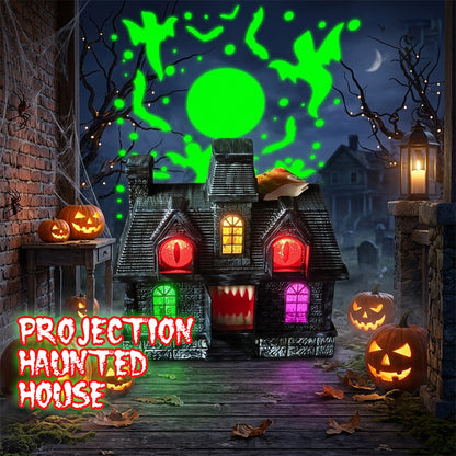 14 In Haunted House with Ghost Projection, Lights & Sound – Halloween Decor