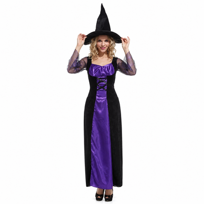 Women's Adult Purple Witch Halloween Costume - product image 3