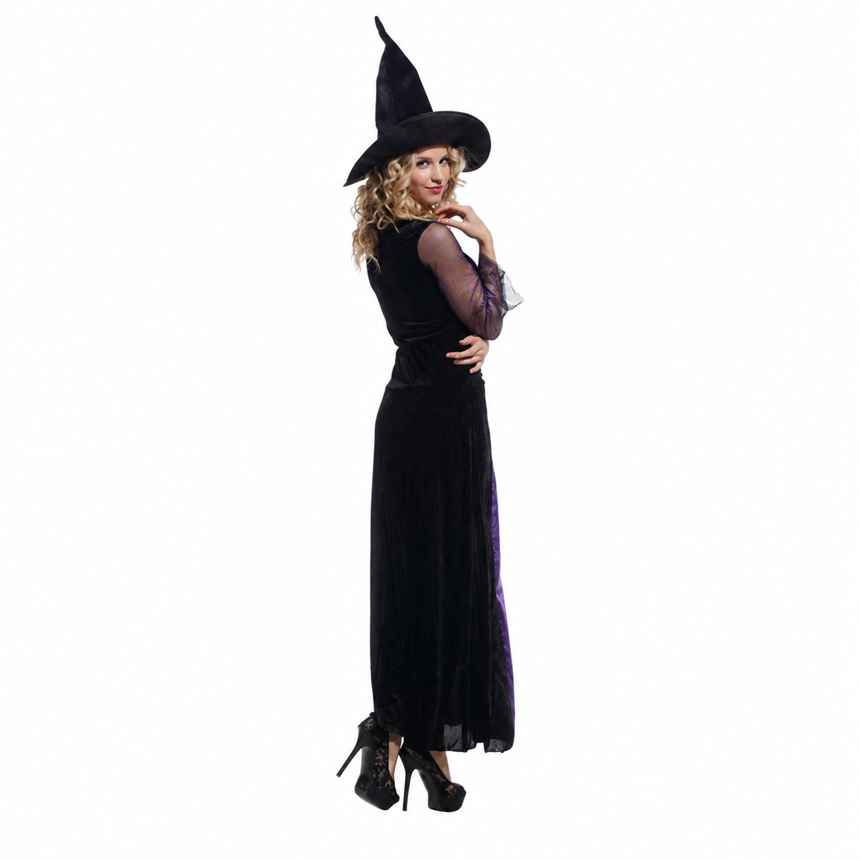 Women's Adult Purple Witch Halloween Costume - product image 4