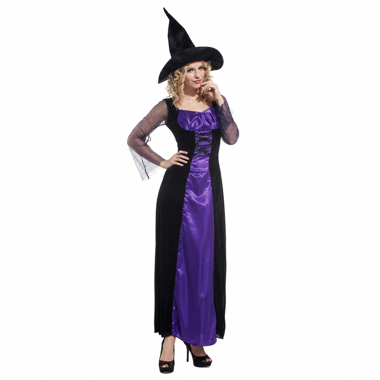 Women's Adult Purple Witch Halloween Costume - product image 6