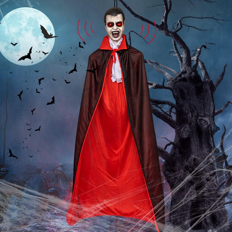 Hanging Vampire Decoration – Blinking Red Eyes & Hissing Sound, 5.2 Ft, Battery-Operated - product image 4