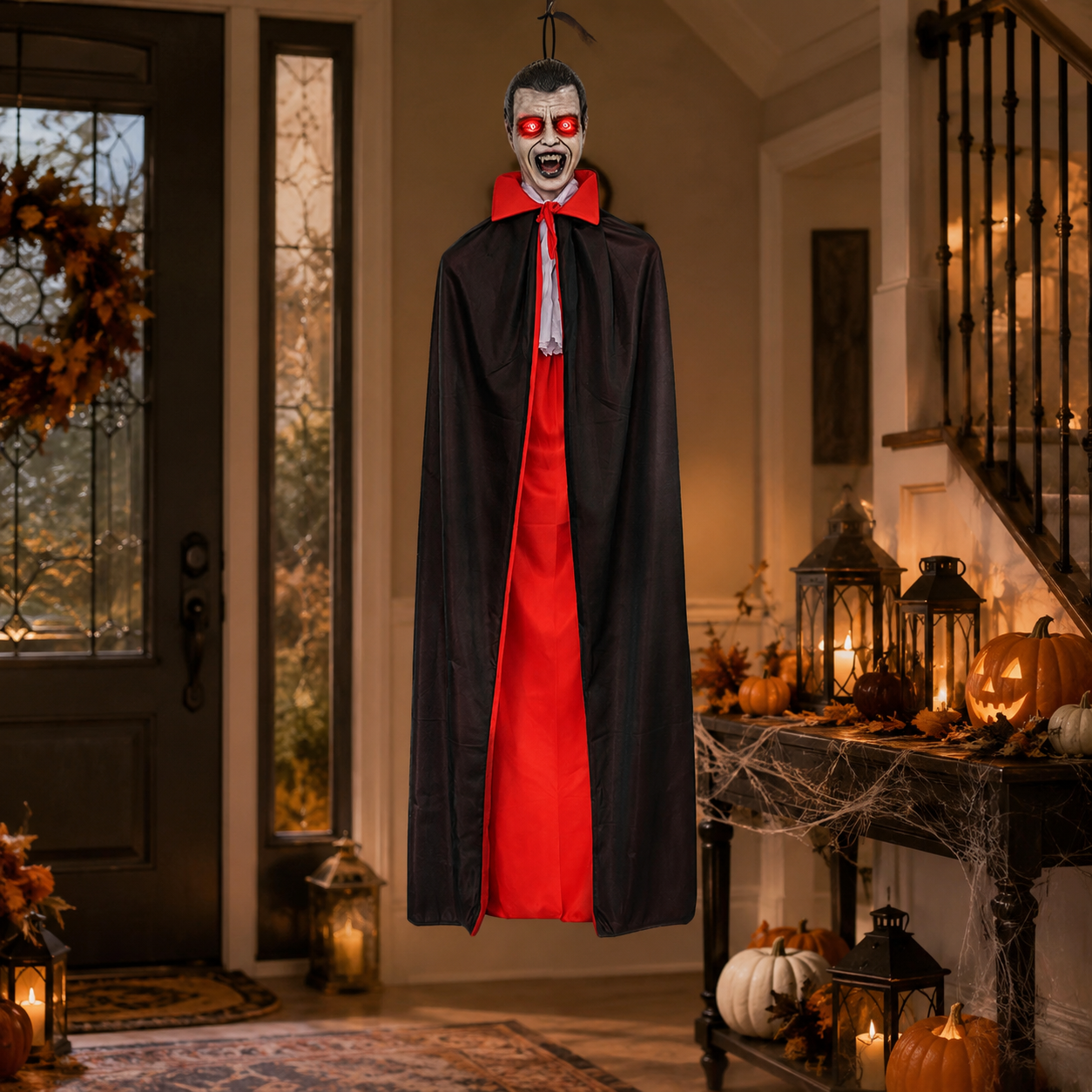 Hanging Vampire Decoration – Blinking Red Eyes & Hissing Sound, 5.2 Ft, Battery-Operated - product image 5