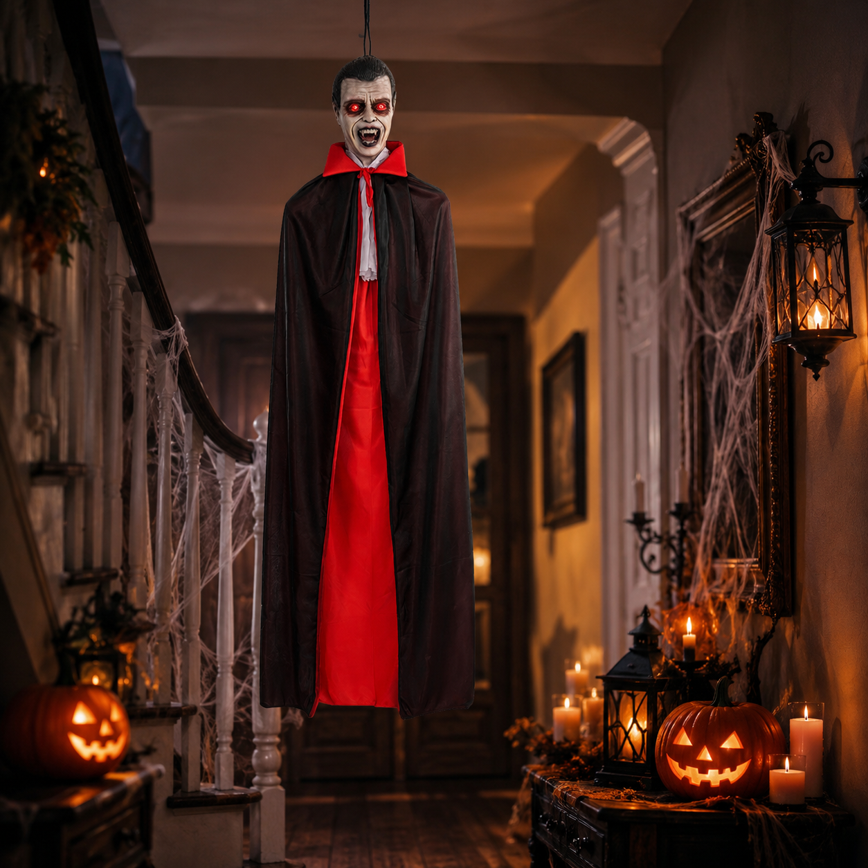 Hanging Vampire Decoration – Blinking Red Eyes & Hissing Sound, 5.2 Ft, Battery-Operated - product image 8